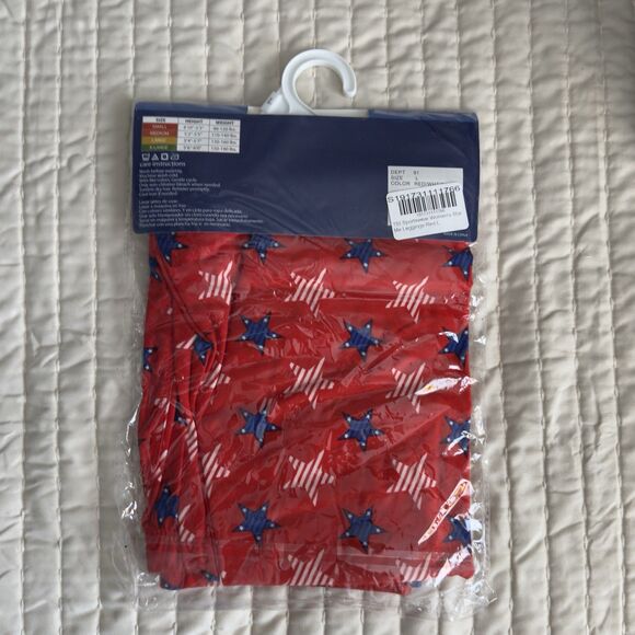 Women’s Patriotic Home Of The Brave Red White & Blue Stars. Size L. USA - Picture 2 of 4